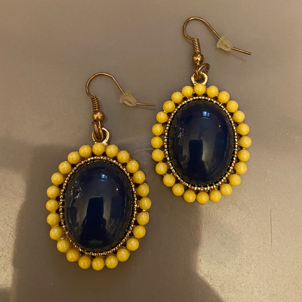 Blue & Yellow Earrings